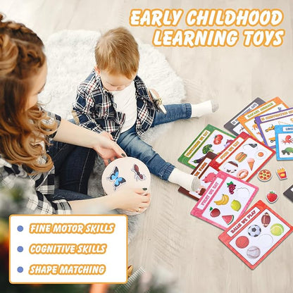 10Pcs Magnetic Sorting Toys 60 Fridge Magnets for Kids, Football Animals Food Car Category Recognition, Refrigerator Magnets for Shape Matching Fine Motor Early Education