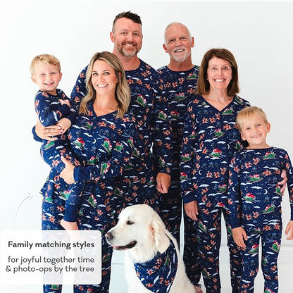 Little Sleepies Two-Piece Pajama Set for Boys & Girls, Soft Viscose from Bamboo Toddler Pajamas for Kids, Family Matching PJs