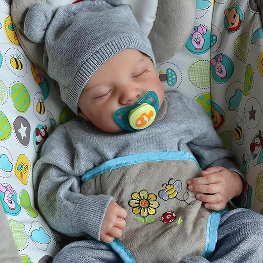 Realistic Reborn Baby Dolls-18 Inch Real Life Baby Dolls Boy Lifelike Baby Doll with Accessories for 3+ Years Old (Blue)