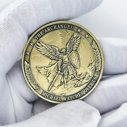 Archangel Saint Michael Challenge Coin Religious Coins Christian Collectors Coin (Pack of 6)