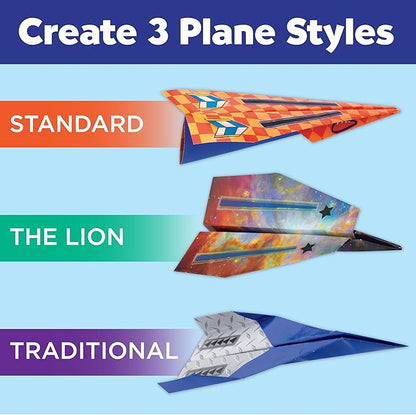 Creativity for Kids Paper Airplane Squadron - Create 20 Paper Airplanes, Crafts for Boys and Girls, Stocking Stuffers and Gift for Boys, Kids Activities (Ages 6+)