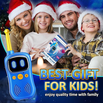 Astronaut Walkie Talkies, 3000 FT Talk Range, Robots Toys for Kids 2Pack, Space Toys Birthday Gifts for 3 4 5 6 7 8 9 10 Year Old, Voice Interactive Gift for Boys & Girls,Top With Handheld Flashlight.