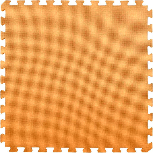 FlooringInc's 1/2" Soft Non-Toxic Baby Play Mat, Toddler Playmat, Colorful Puzzle PlayMat, Floor Mats for Kids & Babies, EVA Foam Interlocking Tiles for Nursery & Playroom | Orange, 4 Tiles, 16 Sq/Ft