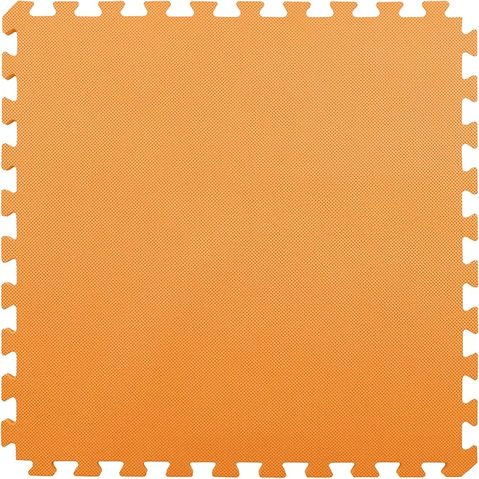 FlooringInc's 1/2" Soft Non-Toxic Baby Play Mat, Toddler Playmat, Colorful Puzzle PlayMat, Floor Mats for Kids & Babies, EVA Foam Interlocking Tiles for Nursery & Playroom | Orange, 78 Tiles, 312 SqFt
