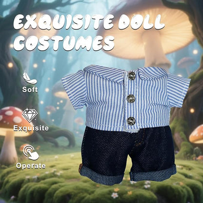 17cm Doll Clothes & Outfit Set for 17cm Dolls Hoodies Jeans Accessories Outfits Luxury Chic Doll Clothing & Style Bundle(NO Doll)