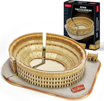 CubicFun 3D Puzzle for Adults Kids Rome Colosseum Jigsaw Italy Architecture Model Kits DIY Toys with Booklet Birthday Gift for Boys Girls Age 8+, 131 Pieces Valentine's Day Gift Easter Gifts Puzzles