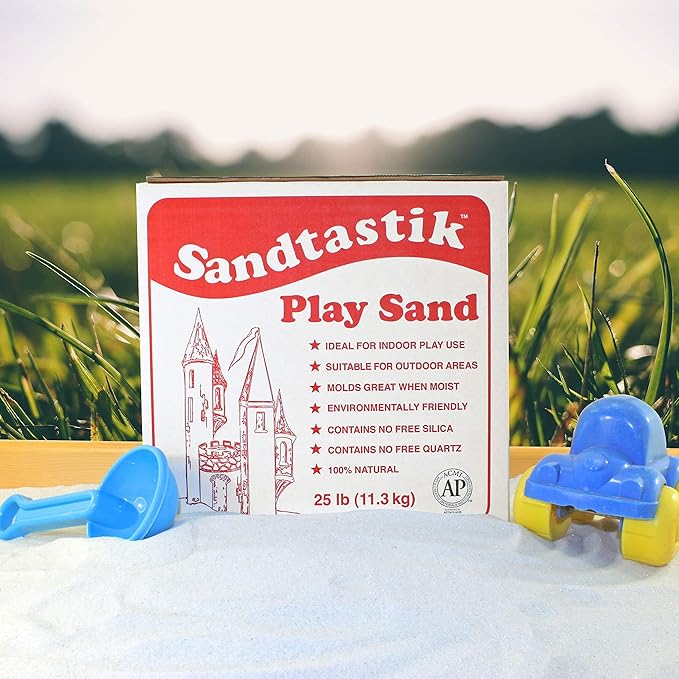 Sandtastik Sparkling White Play Sand, 25 lb (11.3 kg) Per Pack, 2 Packs