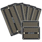 Solderable Breadboard PCB Board Gold-Plated Solder Breadboard for DIY Electronics Projects Apply to Arduino Soldering Projects 3.5"x2.05" (5 Pack + 2 Mini Board, Black)