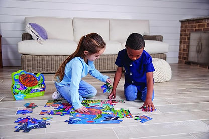 Crocodile Creek 36-Piece Jigsaw Floor Puzzle - Fun Floor Puzzles for Kids Ages 3-5 - Heavy-Duty Shaped Box for Storage - Unicorn Dreams - 27" W x 20" H Finished