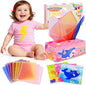 Aiduy Baby Tissue Box Toy - Baby Girl Toys Montessori Toys for Babies 6-12 Months - Soft Stuffed High Contrast Crinkle Infant Sensory Toy 6 7 8 9 10 11 12 Months Old Gifts Pink