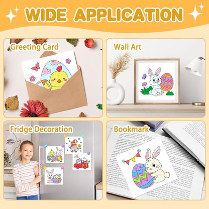 Paint with Water Coloring Books for Toddlers, Easter Theme Mess Free Watercolor Painting Papers for Kids Water Color Paint Kit Art Craft Birthday Gift for Ages 1-3, 4-8
