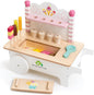 15 Pc Ice Cream Cart - Includes Ice Cream Cones, Popsicles, Scooper and Cart - Made with Premium Materials and Craftsmanship - Encourage Role Play and Develops Social Skills - for Children 3+
