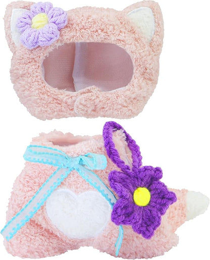 Cute Animal Fashion Set for 17cm Dolls, (Clothing Only, Doll Not Included) Clothing Accessories, Animal Camouflage Clothes, for Replacing Doll Clothes (Fox)