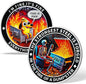 AtSKnSK Memento Mori Coin Momento Mori Coin Skull Coin Stoic Gifts Memento Mori Calendar Living Memento Mori Amor Fati Coin (Calm in The Fire Skeleton Dog)