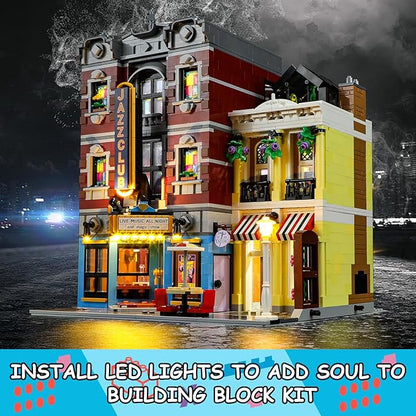 LED Light Kit for Lego 10312 Jazz Club Set, Compatible with Lego 10312 Building Blocks Model(Not Include Blocks Set)
