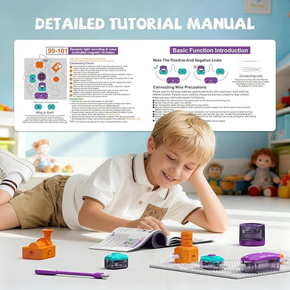 Science Kits For Kids ages 5-7 8-12, Educational STEM Toys 45 PCS Circuit Exploration Kit Over 450 Projects, STEM Science Experiments For Kids 6-8 9-12, Ideas Toys Gifts For 8 9 10 11 12 Year Old Boys