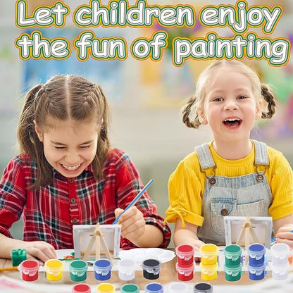 20 Pack Mini Acrylic Paint Set, 12 Colors Acrylic Paints Strips for Kids & Adults Craft Paint,280 PCS Kids Painting Kit Container Strips Storage for Home Birthday Classroom Party (280)
