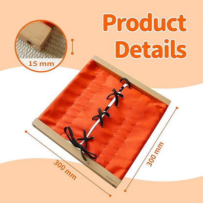 MONTESSORI OUTLET Lacing Frame | Practical Life Material for Toddlers & Preschoolers, Develop Fine Motor Skills & Independence (Ages 3-6)