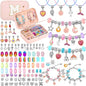 Bracelet Making Kit with Jewelry Box Charm Beads for Jewelry Making Kit DIY Bracelet Craft Kit Cute Birthday Valentine Gifts Christmas