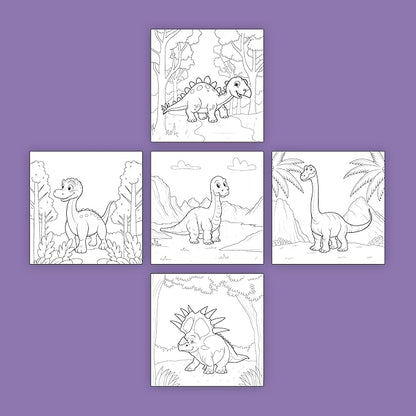 ArtPops Coloring Boxes – Pop-Up Pre-Printed Coloring Box Set – DIY Wall Art Kit for Kids – Eco-Friendly, Easy to Hang, No Frame Needed – 5-Pack, Tiny Dinos