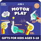Butterfly EduFields 4in1 Motor Play Science Kit | Best Birthday Return Gifts for Kids Ages 5 6 7 8 9 10 11 12 | STEM Toy | Reusable & Safe | Birthday Gift for Kids Ages 5+