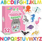 Curious Columbus Toddler Magnets – Animal Fridge Magnets for Kids | 52 Refrigerator Magnets with 26 Animals + 26 ABC Magnetic Letters | Foam Alphabet Learning Set for Toddlers