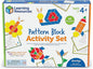 Learning Resources Pattern Block Activity Set, 20 Double-Sided Cards, Ages 4+