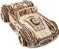 UGEARS Drift Cobra Racing Car Puzzle - Wooden 3D Puzzles for Adults to Build with Powerful Spring Motor - Wood Mechanical Models Building Kit Retro Hobbies for Men - 370 Pcs