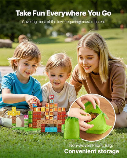 VEVOR Magnetic Blocks, 100 PCS Magnet Blocks Set, Magnetic Building Cubes for Kids, STEM Montessori Sensory Toys for Christmas Birthday Gift, Construction Stacking Toy for 3+ Years Old Boys & Girls