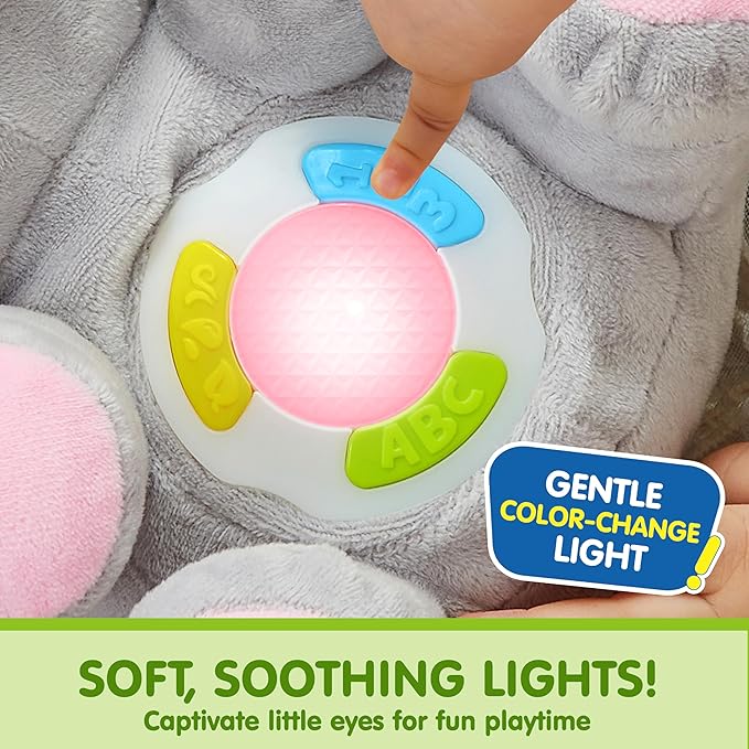 JOYIN Musical Elephant Plush Baby Toy, Stuffed Animal with Music & Light, Baby Musical Soft Plush Toys for Infant Babies, Christmas Birthday Gifts for Boys and Girls 6+ Months