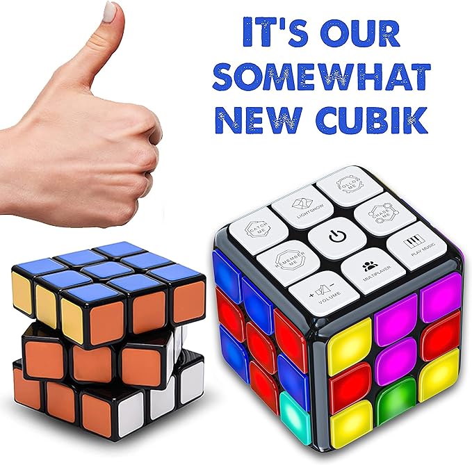 Skywin Memory Cube Game Improve Focus & Reflex, 3-Pack Rechargeable Cube Game for Kids & Adults, Enhances Hand-Eye Coordination, Speed, and Brain Development, Great for Solo or Multiplayer Fun