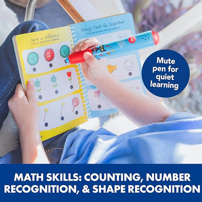 Educational Insights Hot Dots Pete The Cat Preschool Reading & Math Workbook - Preschool Workbooks with Interactive Pen, Homeschool Learning Books, Build Toddler Reading & Math Skills, Ages 4+