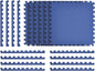 Norsk Duräflex Lite Puzzle Mats Interlocking EVA Foam Floor Tiles Solid Color, 60 Tiles - 240 Sq. Ft., 1/2" Thick, Blue