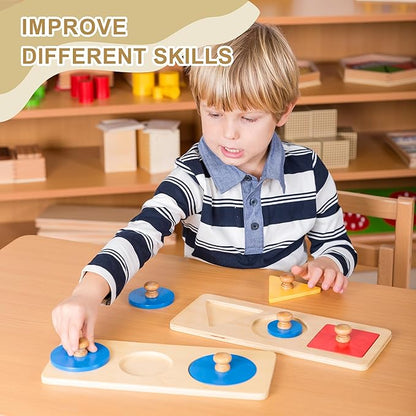 Montessori Outlet Multiple Shape Puzzles for 0-3 Years Montessori Education at School and Home