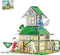 PicassoTiles Magnet Tile Building Blocks Ninja Dojo House Theme STEM Playset with 4 Character Action Figure Ninjas Weapon Accessories Magnetic Tiles Educational Toy Pretend Play Toddlers Ages 3+ PTQ07