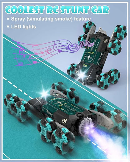 ATHLERIA 8WD Gesture Sensing Rc Stunt Car Toys for Ages 8-13,Hand Remote Control Cars-Double Sided 360°Rotating,Coolest Christmas Birthday Gifts Ideas for Boys Girls Kids Teens 8 9 10 11 12+ Year