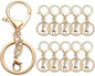 10 Pack a Set Metal Lobster Claw Clasps and Key Rings, Key Chain Accessories, Keychain Making kit for Keys, Art Crafts, Jewelry Making, Light Gold