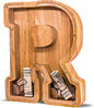 Wooden Letter Piggy Bank for Kids Larger Letter Piggy Bank for Boys and Girls Personalized Piggy Bank Initial Coin Bank Wood Kids Money Bank for Birthday and Festival