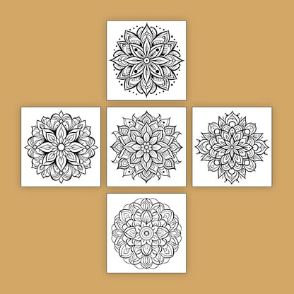 ArtPops Coloring Boxes – Pop-Up Pre-Printed Coloring Box Set – DIY Wall Art Kit for Teens & Adults – Eco-Friendly, Easy to Hang, No Frame Needed – 5-Pack, Mindful Mandalas