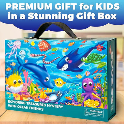 QUOKKA Giant Floor Puzzles for Kids Ages 4-6 - 2x3 Feet 48 Piece Puzzles for Toddlers 3-5 - Large Educational Kids Puzzles Ages 2-4 - Ocean Activity Game for Boys and Girls