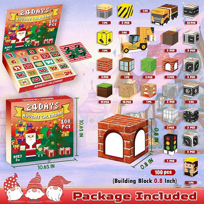 Advent Calendar 2025 Magnetic Blocks-100PCS Magnetic Building Blocks, Magnetic Blocks STEM Toddler Kids Toys, Construction Toys for Kids Ages 3+, Christmas Birthday Gifts for Boys & Girls