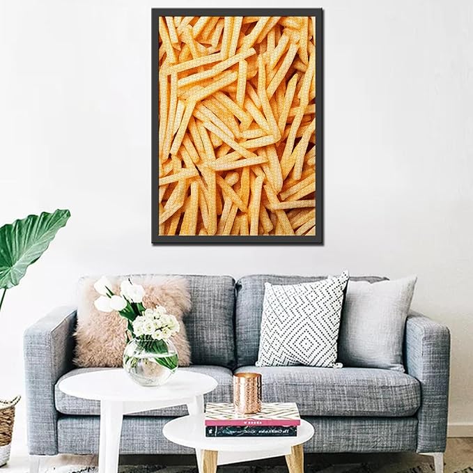 Tucocoo 1000 Piece Jigsaw Puzzles for Adults French Fries Jigsaw Puzzle Snack Food Art 1000 Pieces Puzzles for Challenging Family Activity Educational Game Colorful DIY Crafts Puzzle Wall Decor Gifts