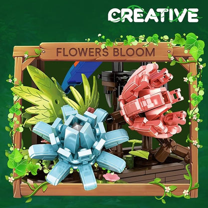3 in 1 Parrot Building Block Set, Creative Animal Flower Construction Toy for Kids, Transform into Parrot, Chameleon & Crab Figures – Ideal for Home Decor & Creative Gifts