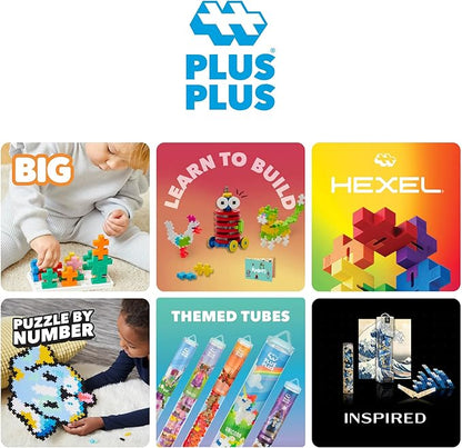 Plus Plus 3D Puzzle Building Block Set, 70 Mini Interlocking Pieces, Fun Holiday Activities for Kids - Christmas Tree Mini Maker Tube