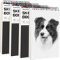 Soucolor Artist 9x12 Sketch Book Set, 4 Pack 100-Sheet Spiral Drawing Pads (68lb/100gsm) | Acid-Free Drawing Paper for Teens, Adults Classroom Art Supplies, Charcoal, Graphite, Pastel Pencils & Sticks
