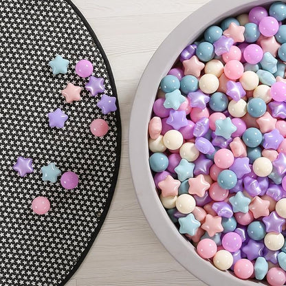 GOGOSO Ball Pit Balls for Toddlers Phthalate-Free BPA-Free Non-Toxic Crush Proof Soft Plastic Play Balls Baby Kids Shape Tent Pool Playhouse Playpen Party Decor, Pink+Purple+Blue,200PCS