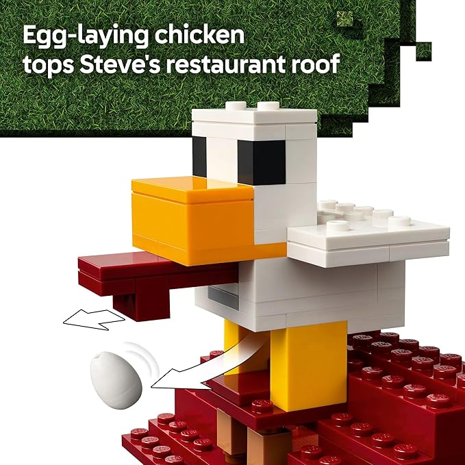 LEGO Minecraft The Ghast Balloon Village Attack- Toy Building Set for Kids, Girls and Boys Ages 10+ - Includes Steve, Natalie, and Dawn Minifigures - Birthday Gift Idea - 21273