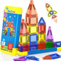 Mini Magnetic Tiles Travel Toddler Toys with Metal Tin Portable STEM Building Kids Toys for 3 4 5 6 7 8+ Years Old Boys & Girls & Birthday Gifts