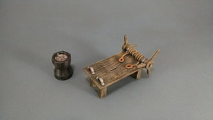 Dungeon Torture Chamber Furniture Set DND Terrain 28mm for Dungeons and Dragons, D&D, Pathfinder, Warhammer 40k, RPG, Miniatures, Age of Sigmar, Tabletop, D and D, Dungeons and Dragons Gifts