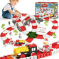 MOONTOY Track Car Toys for Kids, 233 PCS Construction Race Tracks Christmas Train Set, Assembled Light Up Railway Track Toddler Toys, Christmas Birthday Gifts for Boys and Girls Age 3 4 5 6 Year Old